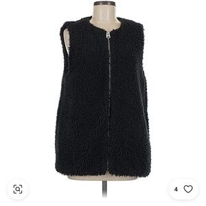 Wilfred Black Faux Fur Vest